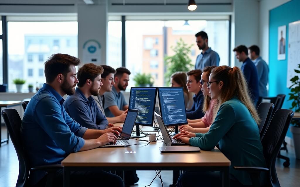 Equipo de Palenque Bytes trabajando en desarrollo de software